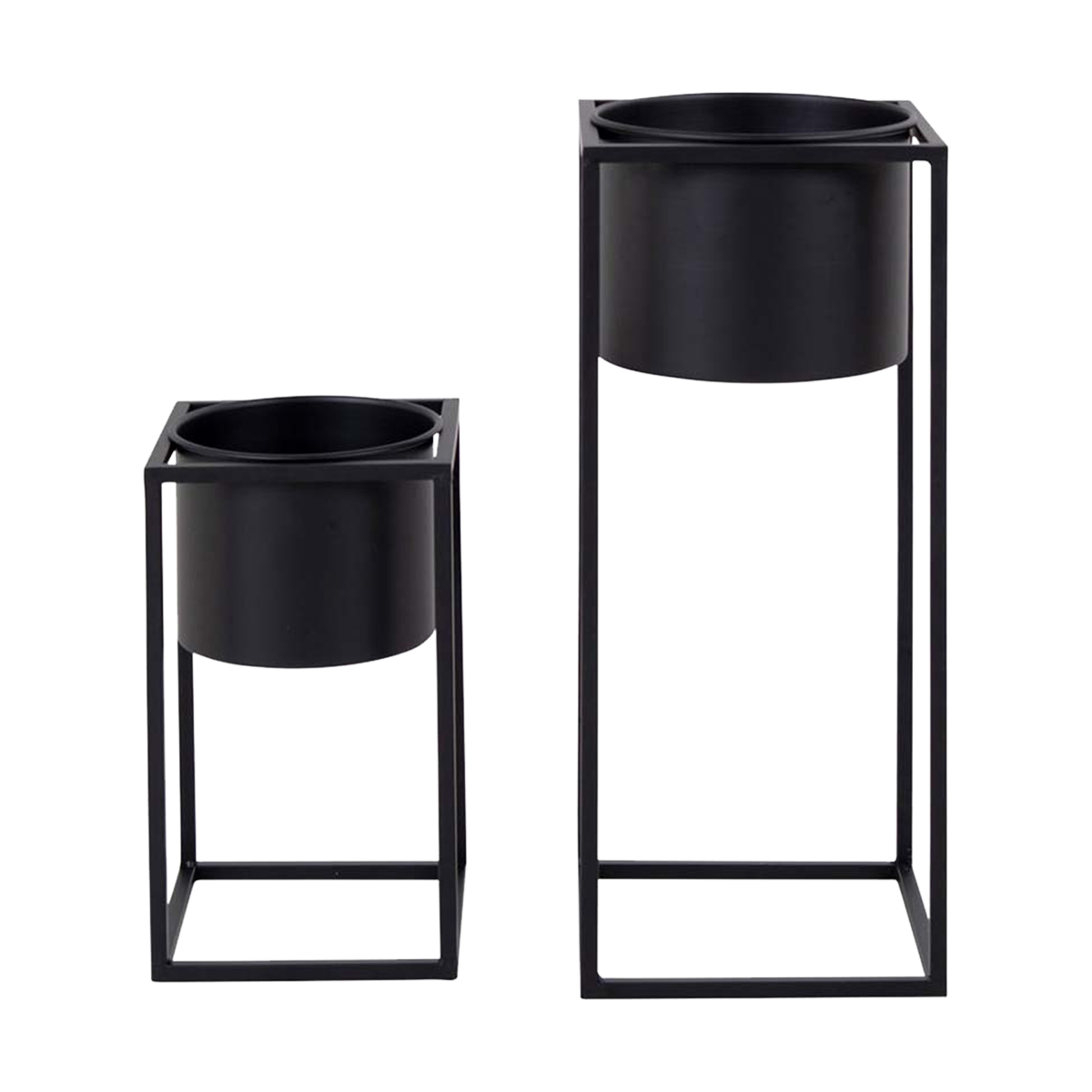 Artichok Finnley staande bloempot zwart - set van 2