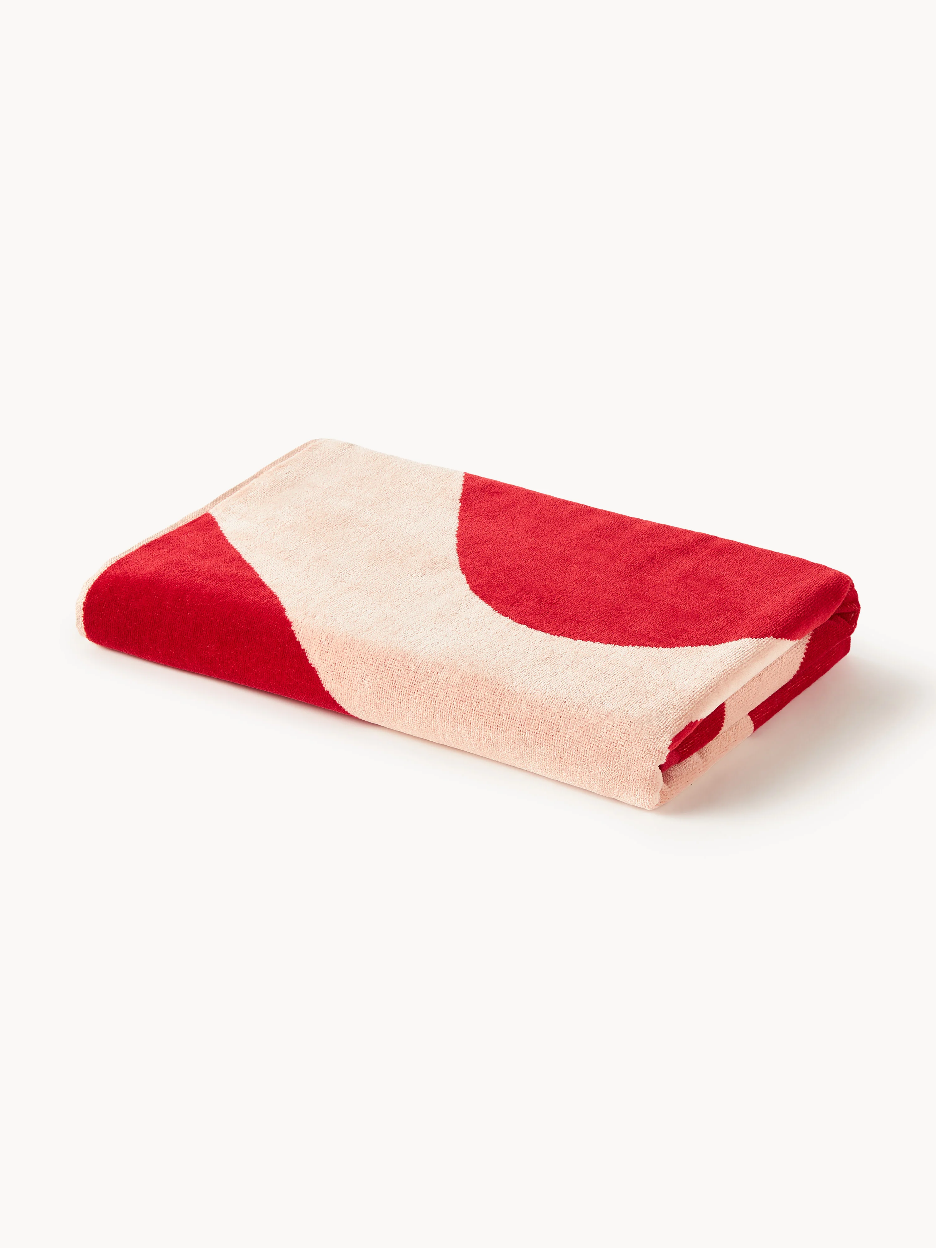 Velours-Badetuch Pia mit Wellenmuster
