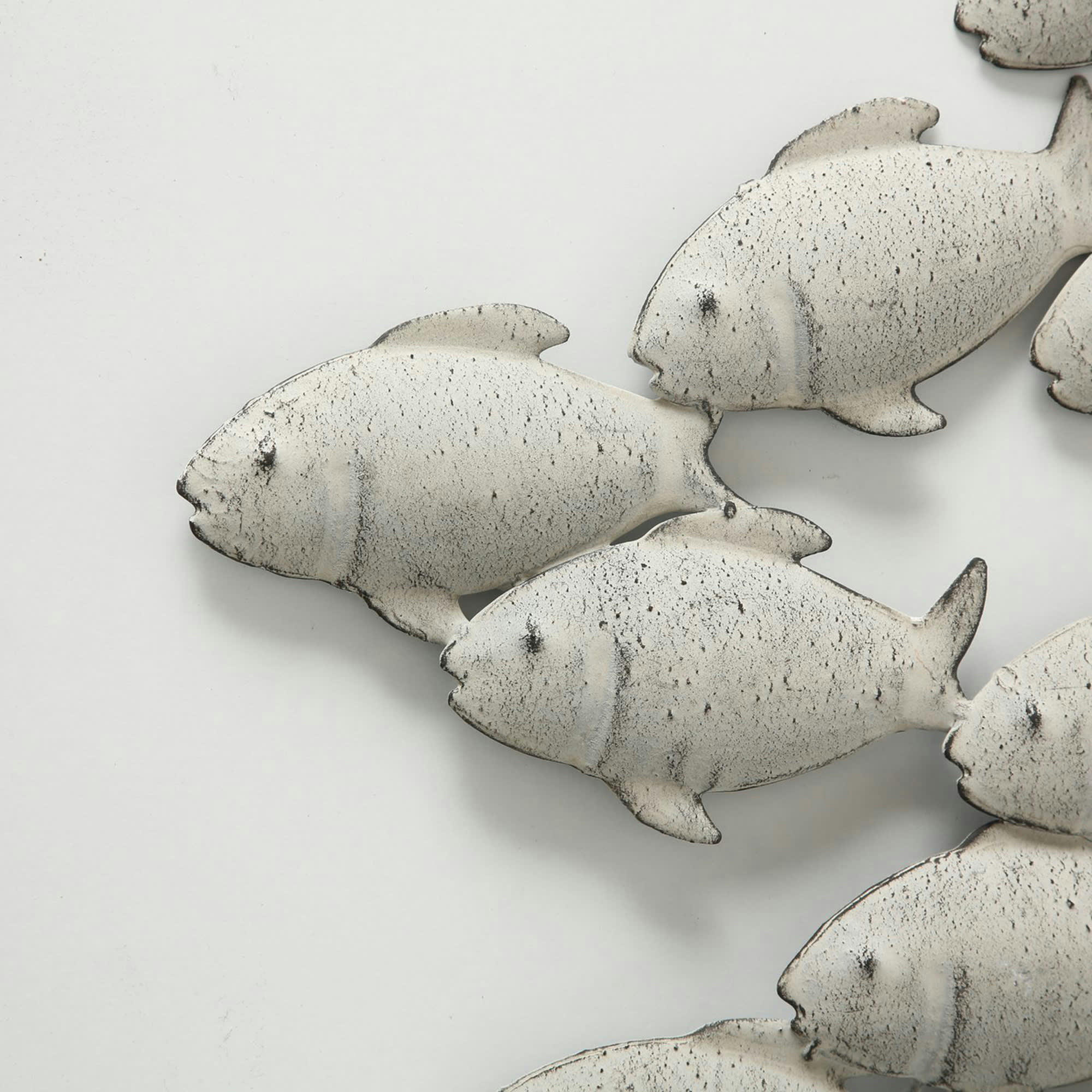 - Décoration murale en métal banc de poissons 97x2x53cm