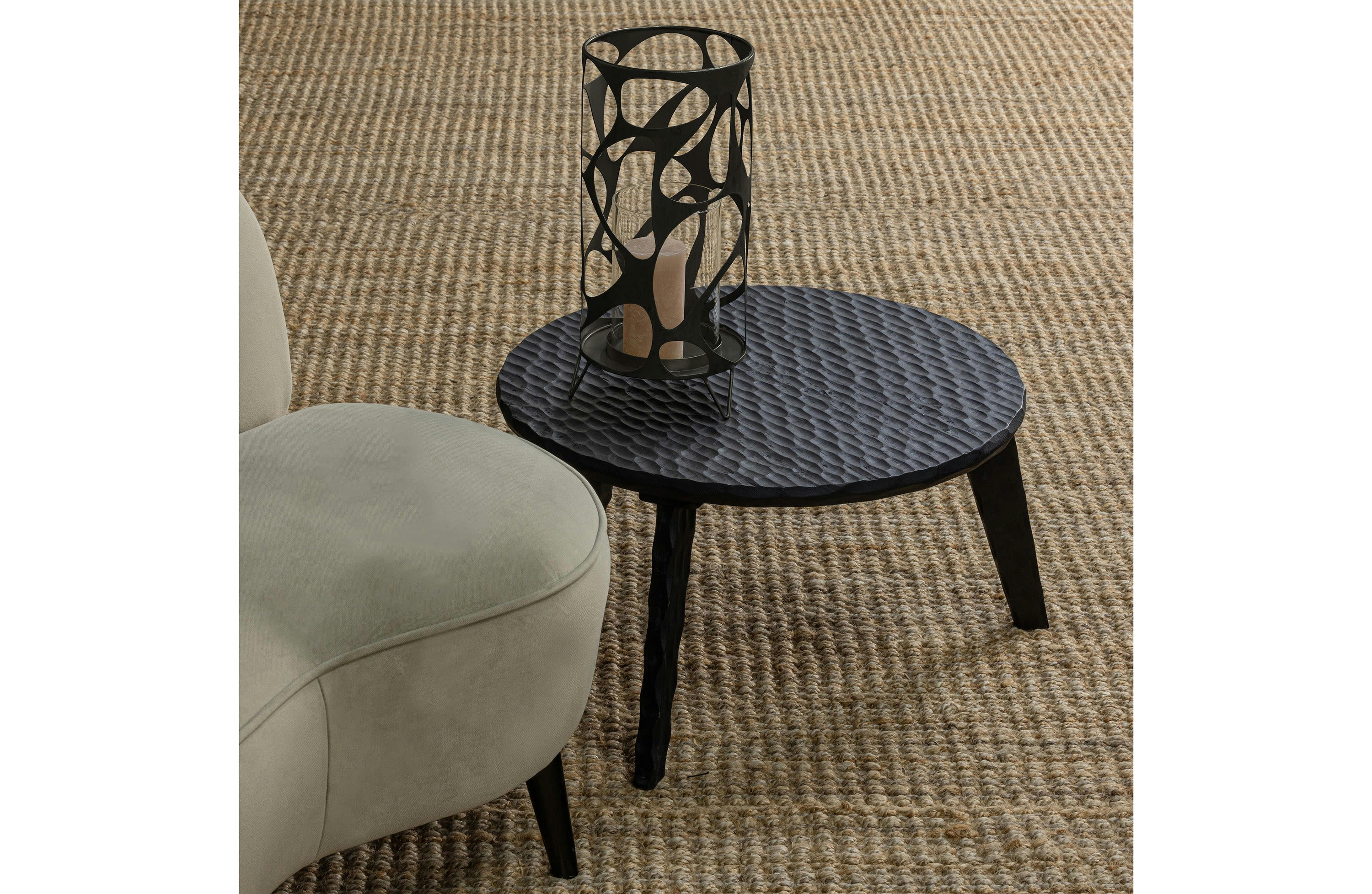 JAGO - Bougeoir en métal noir H40