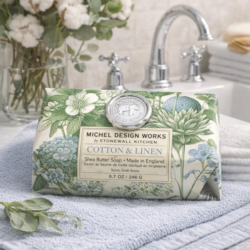 Michel Design Works Cotton & Linen Shea Butter Soap Bar 246g