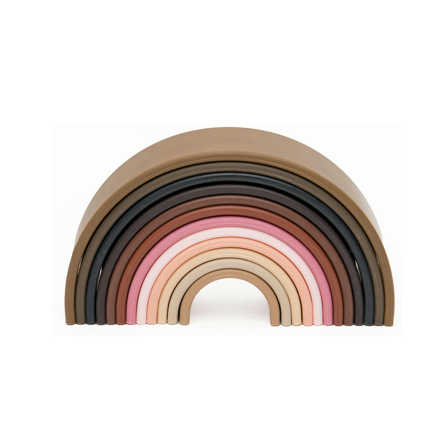 - Arc-en-ciel en silicone à empiler Diversity (12 pièces)