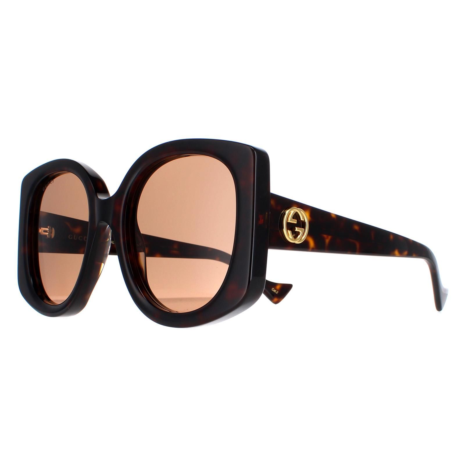 Gucci Round Dark Havana Brown GG1257S