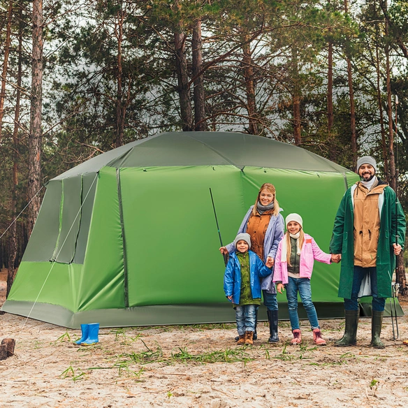 Campingzelt, Für: 8, gelbgrün