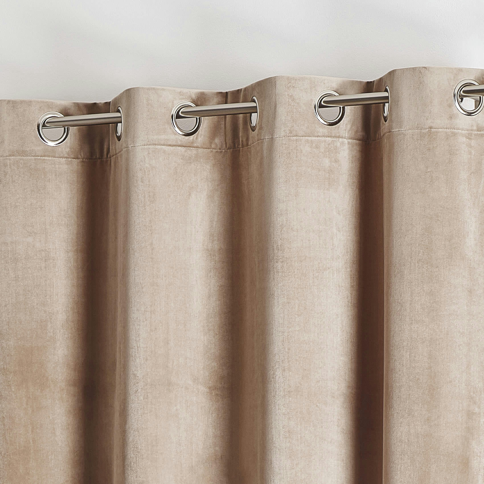 - Rideau feutré en velours uni lin 135x260 cm