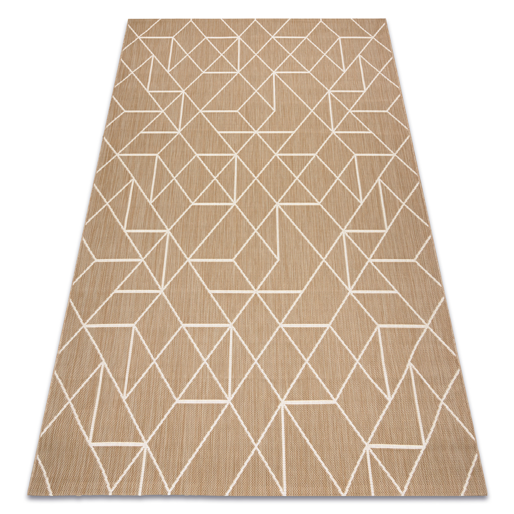 Dywan sizal FLAT 48959265 Geometryczny naturalny beż sznurkowy 80x150 cm