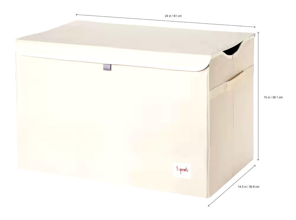 3 Sprouts Fabric Elephant Foldable Kids' Toy Chest with Lid