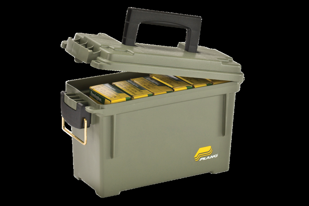 Plano Lockable Hunting Rifle Ammunition Field Storage Box/Case, Holds 6-8 Boxes, Grey
