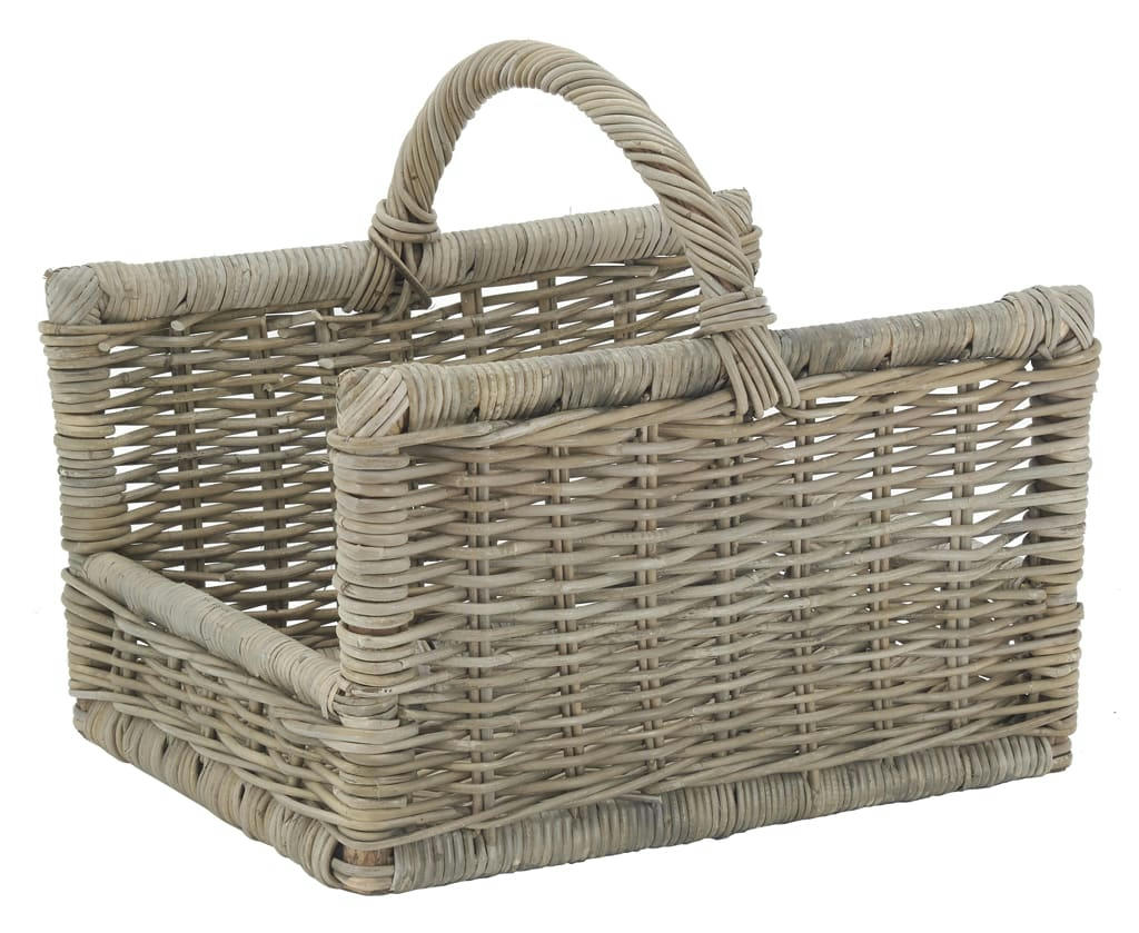 - Panier à bûches rectangulaire en poelet