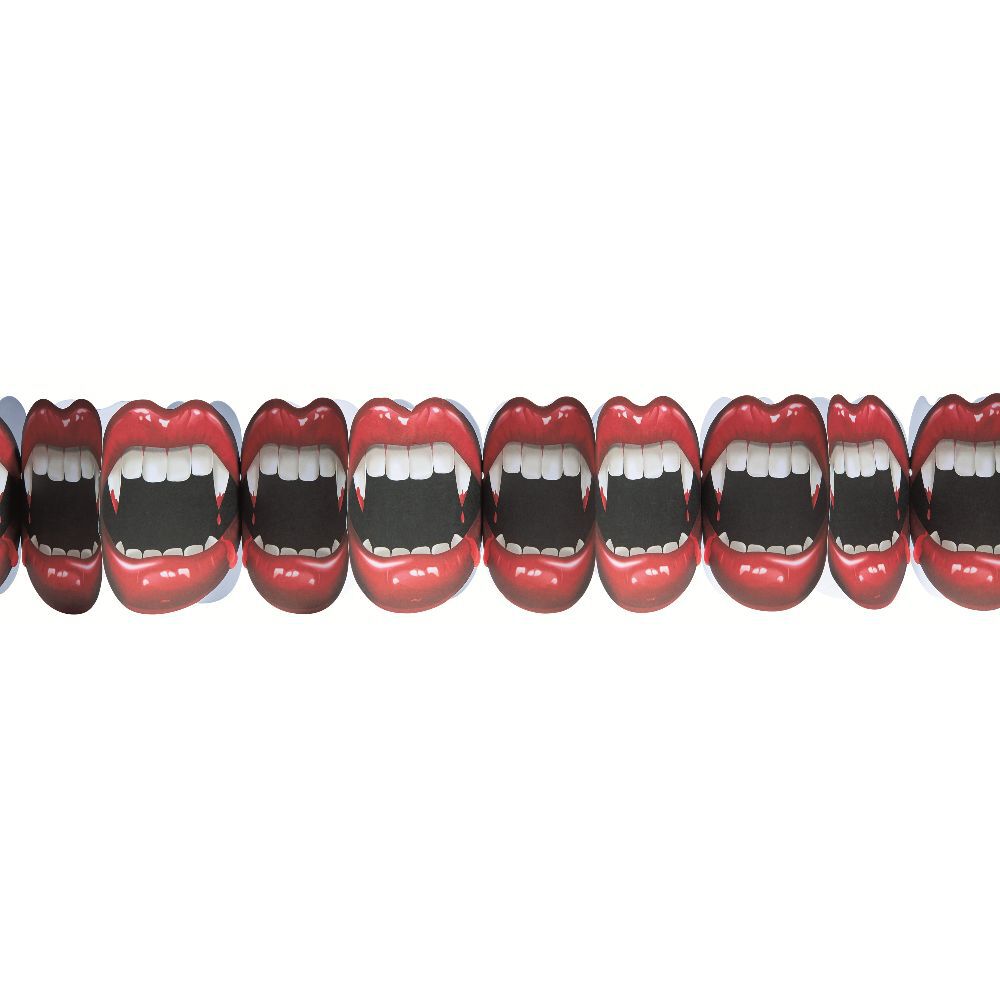 Guirlande de bouches vampire Halloween 2,5 m