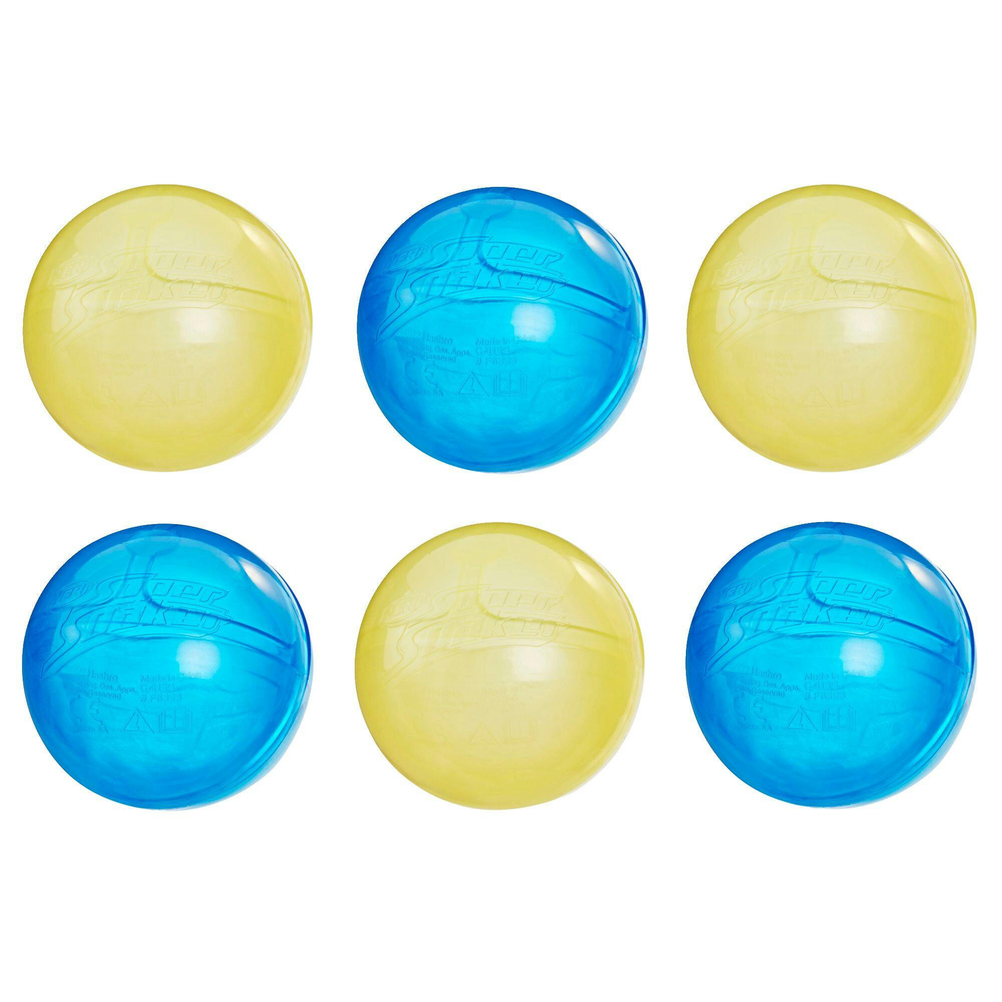 Super Soakers Reusable Water-Filled Hydro Balls for Outdoor Play, Ages 6+, 6-pk