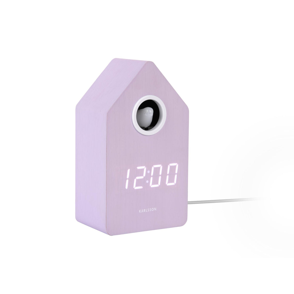 Karlsson wekker Cuckoo LED - paars - Ø9cm