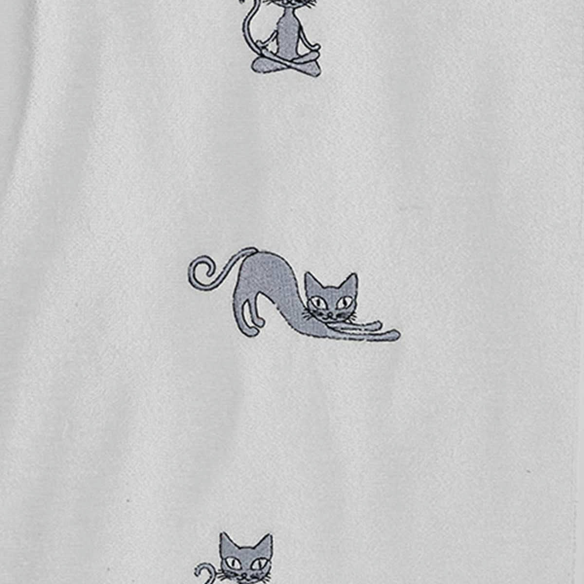 YOGI CAT - Paréo de bain en coton Blanc Taille unique