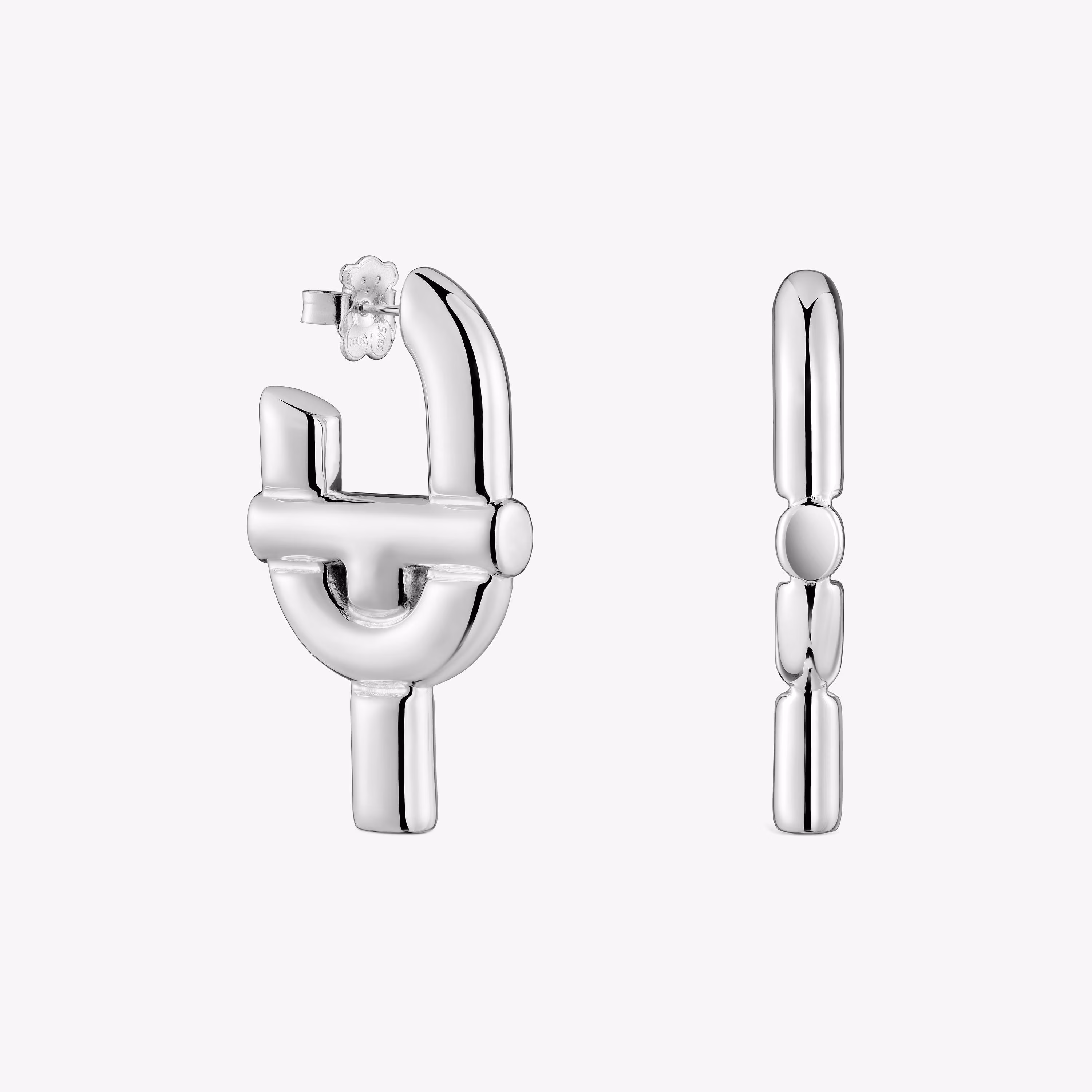 Pendientes grandes de plata TOUS MANIFESTO