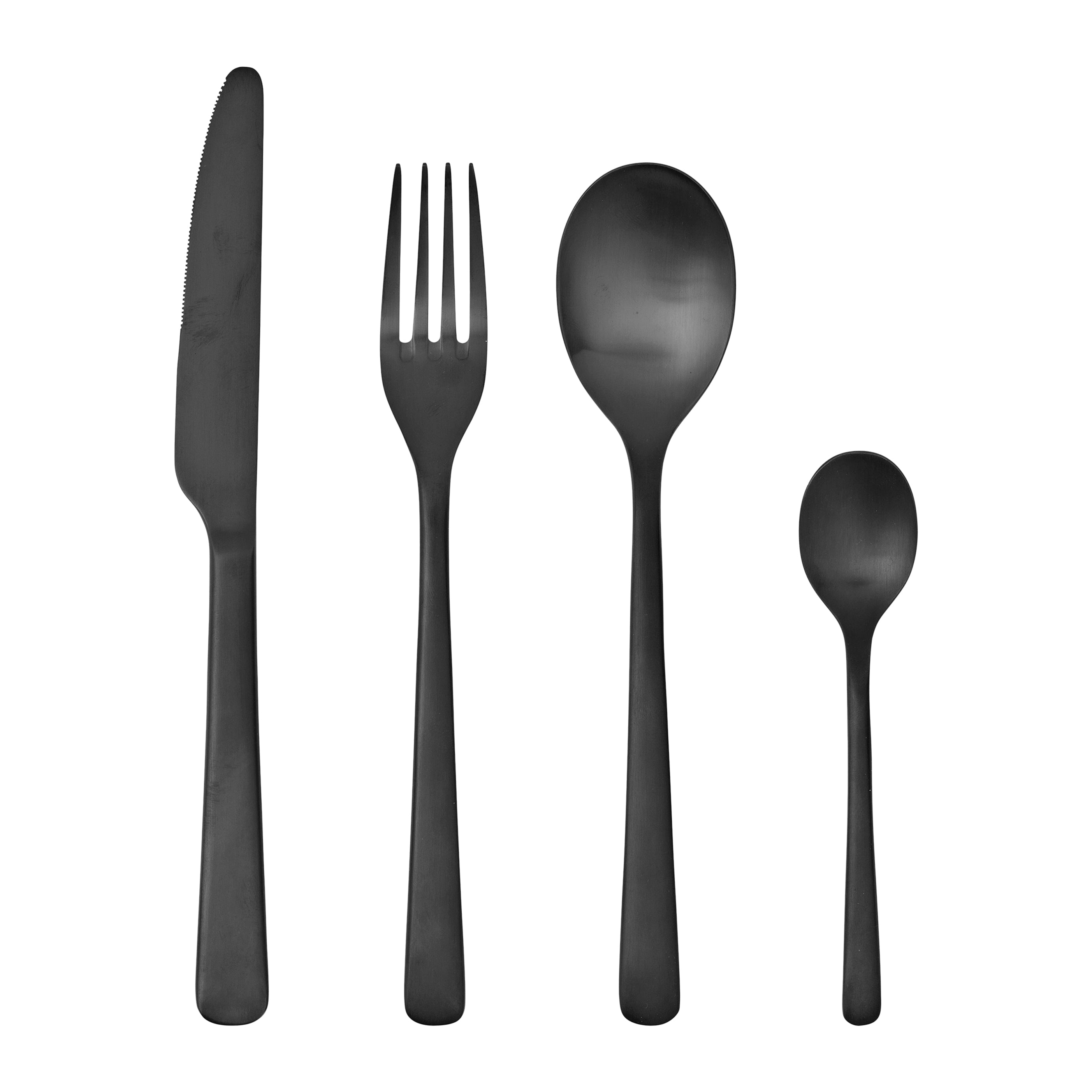 Broste Copenhagen Hune Bestekset 4-delig - Zwart