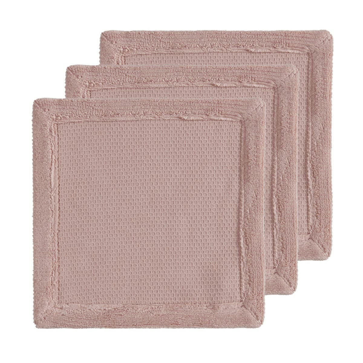 CAP FERRET - 3 carrés invité double face  Nude 30x30 cm