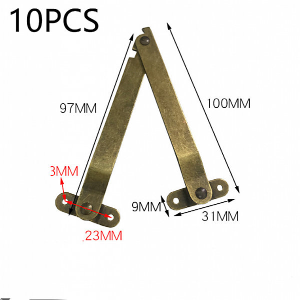 CODEKEY Lot de10 Pièces Charnières Rotative Pliable Charnières de Support Antique Charnières de Soutien de Couvercle Charniere Tre