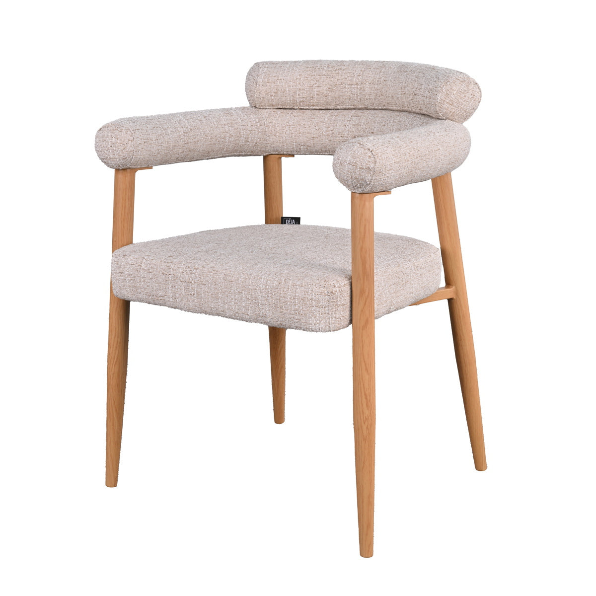 DÉJA Living Eetkamerstoel Lidingö - Beige/Naturel Stof - Set van 2