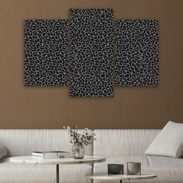 Feeby Obraz 3cz na płótnie Pantera leopard futro plamy wzór