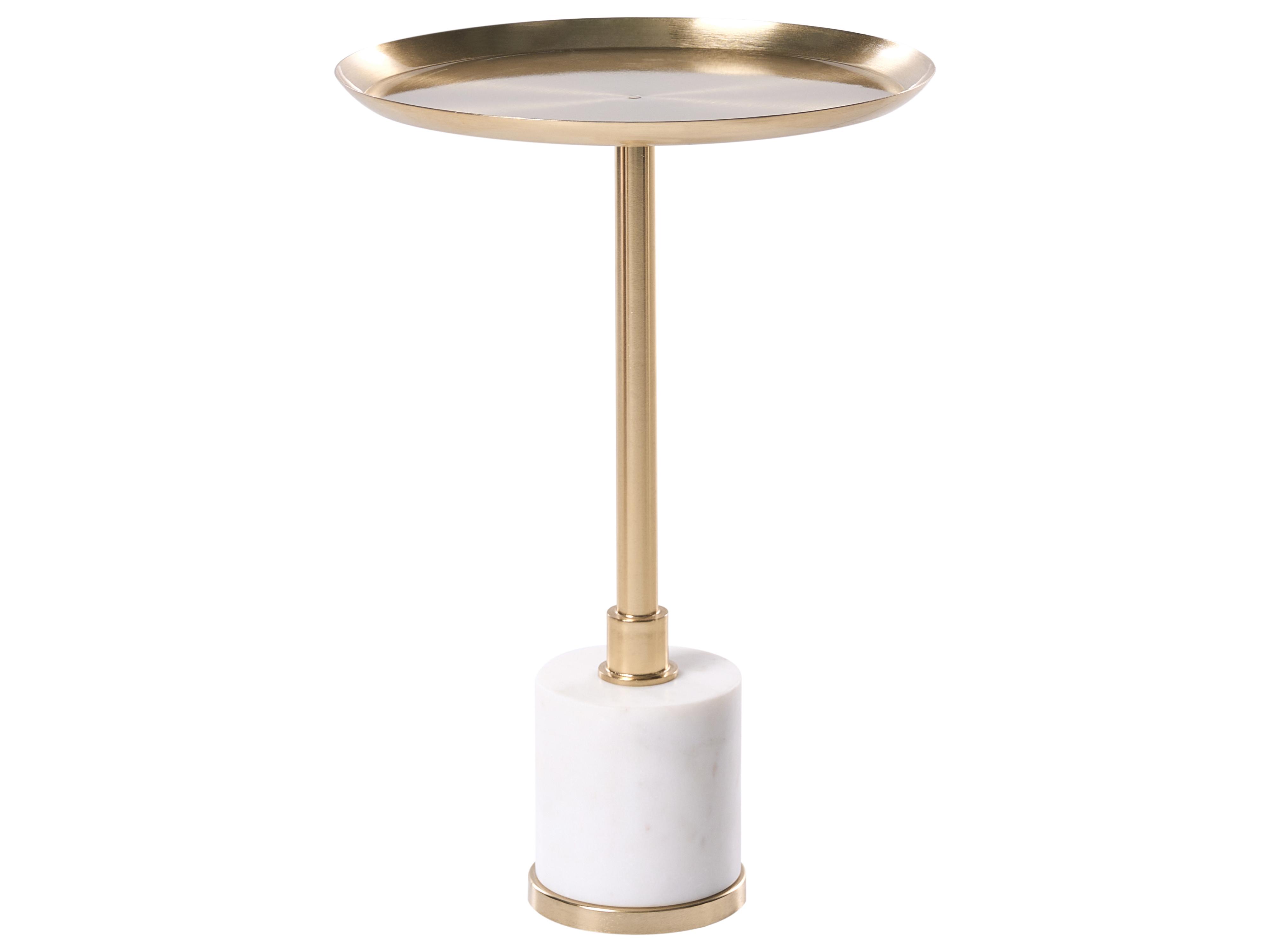 Side Table CAMELO Metal White Marble
