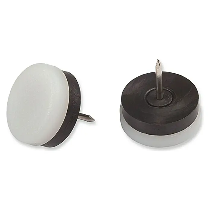 MØBELKNOTTER STABILIT MED STIFT HVIT 25MM 8STK