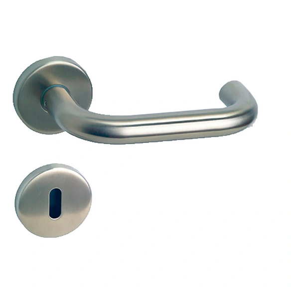 Türdrücker, Edelstahl, silberfarben, U-Form