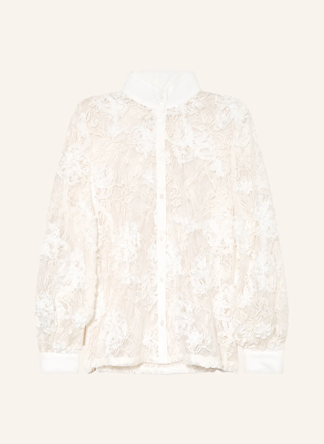 MILANO ITALY Spitzenbluse mit Pailletten
