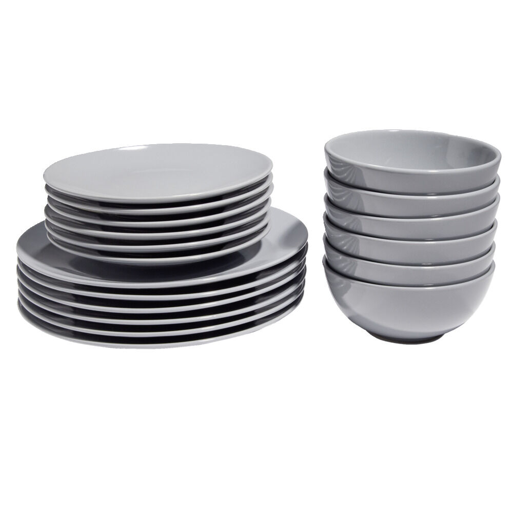 Service vaisselle gris 18pcs