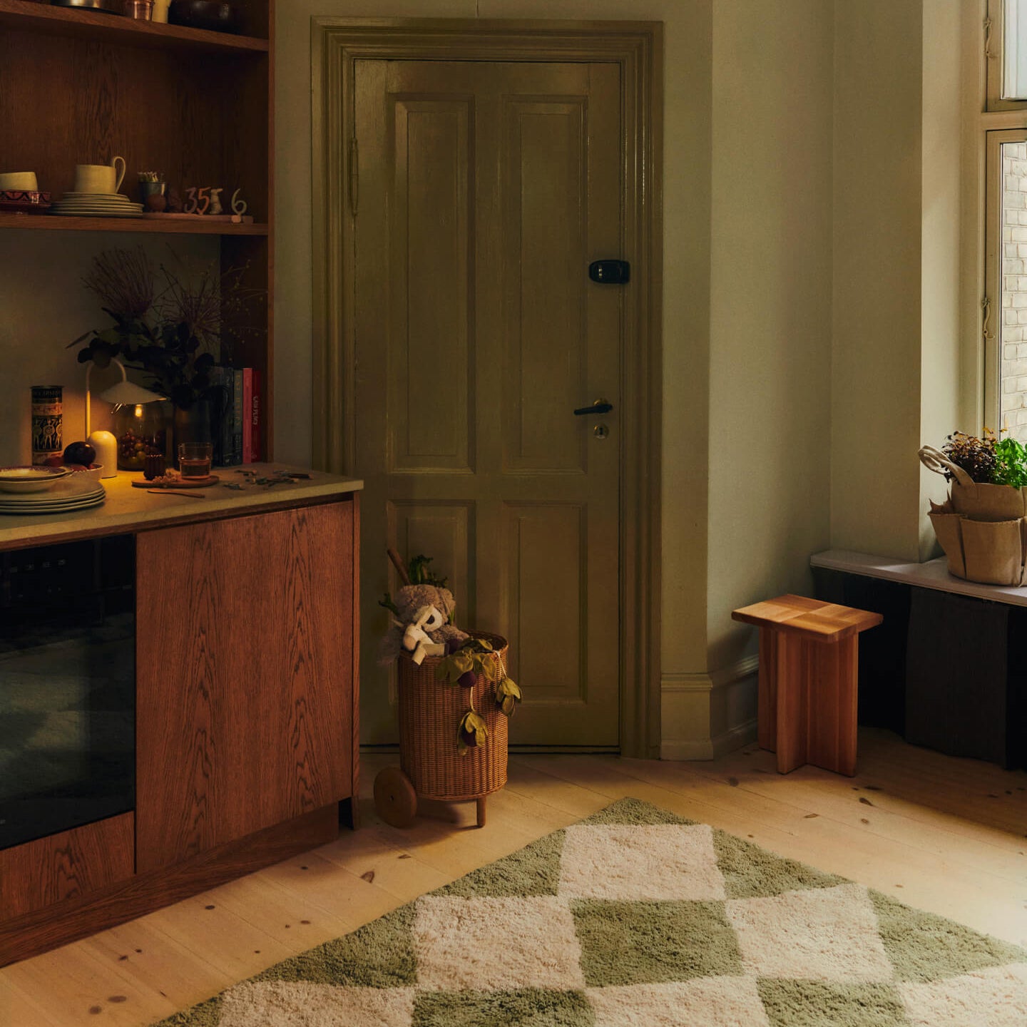 Ferm Living Tilt Vloerkleed 140 x 200 cm - Elm Green