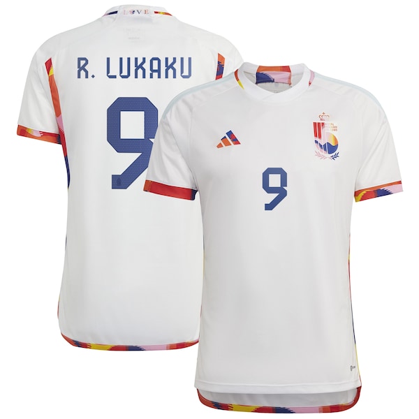 Romelu Lukaku Belgium National Team adidas 2022/23 Away Replica Jersey - White