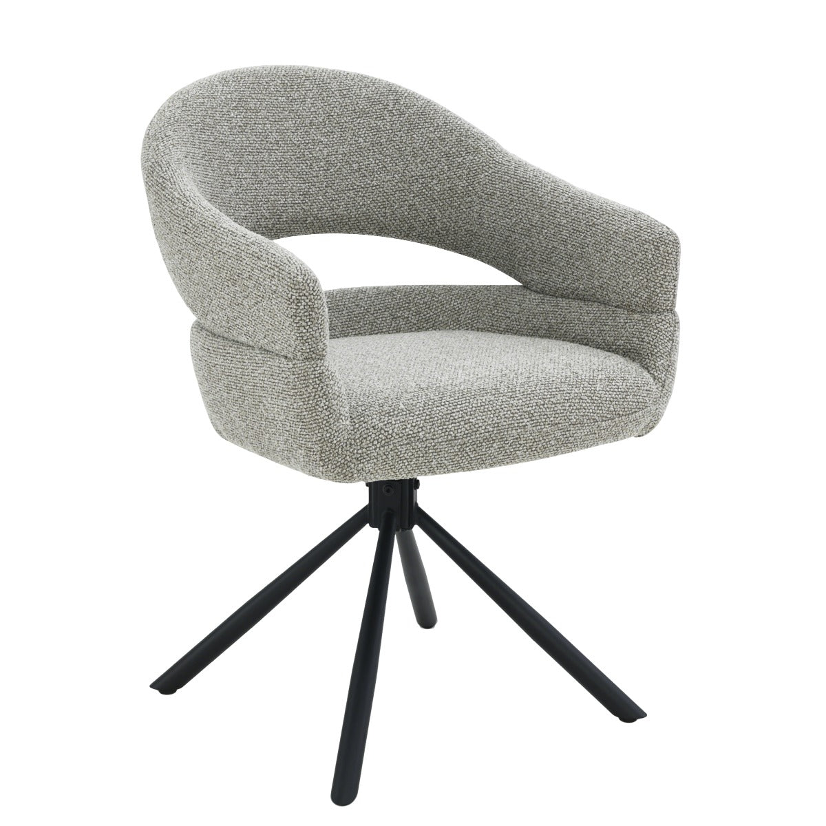 Livingfurn eetkamerstoel Linn - taupe - set van 2 - 62x58x85