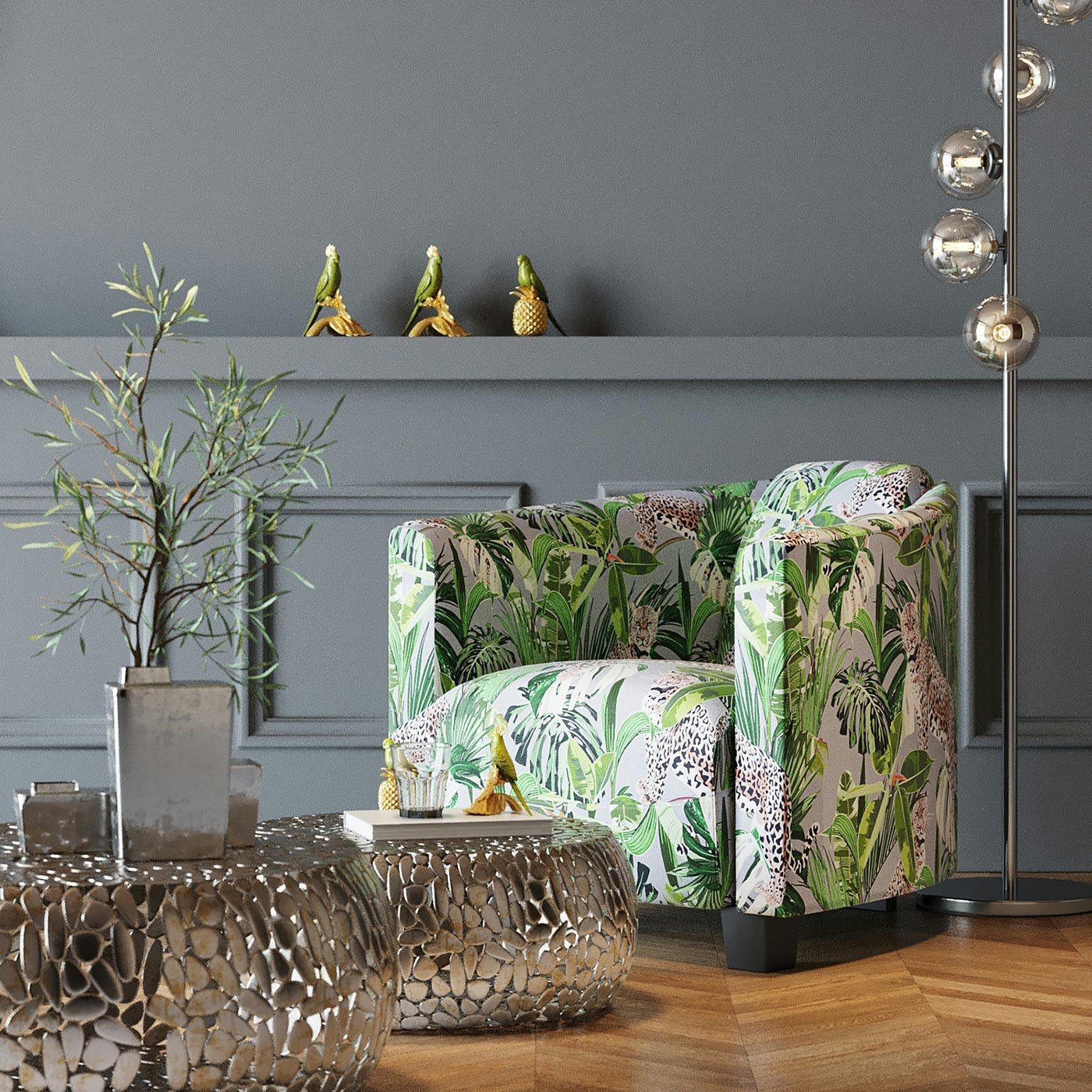 CIGAR LOUNGE - Fauteuil Cigar Lounge Jungle léopards Kare Design