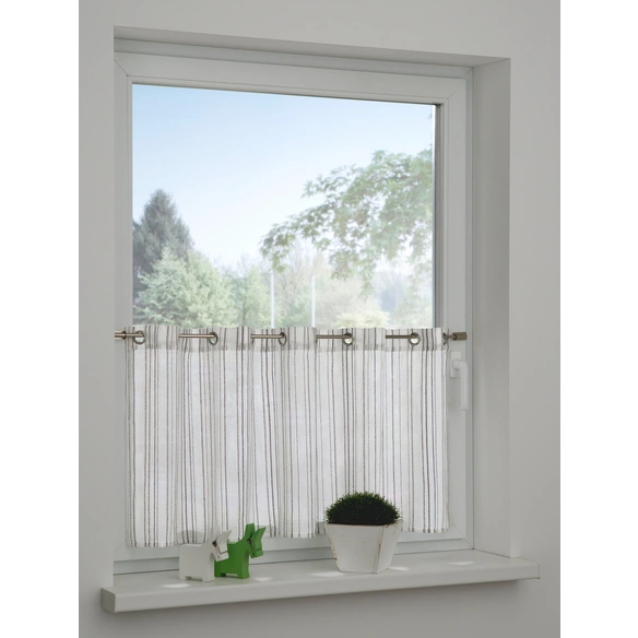 Gardine, 135x50 cm, silbergrau