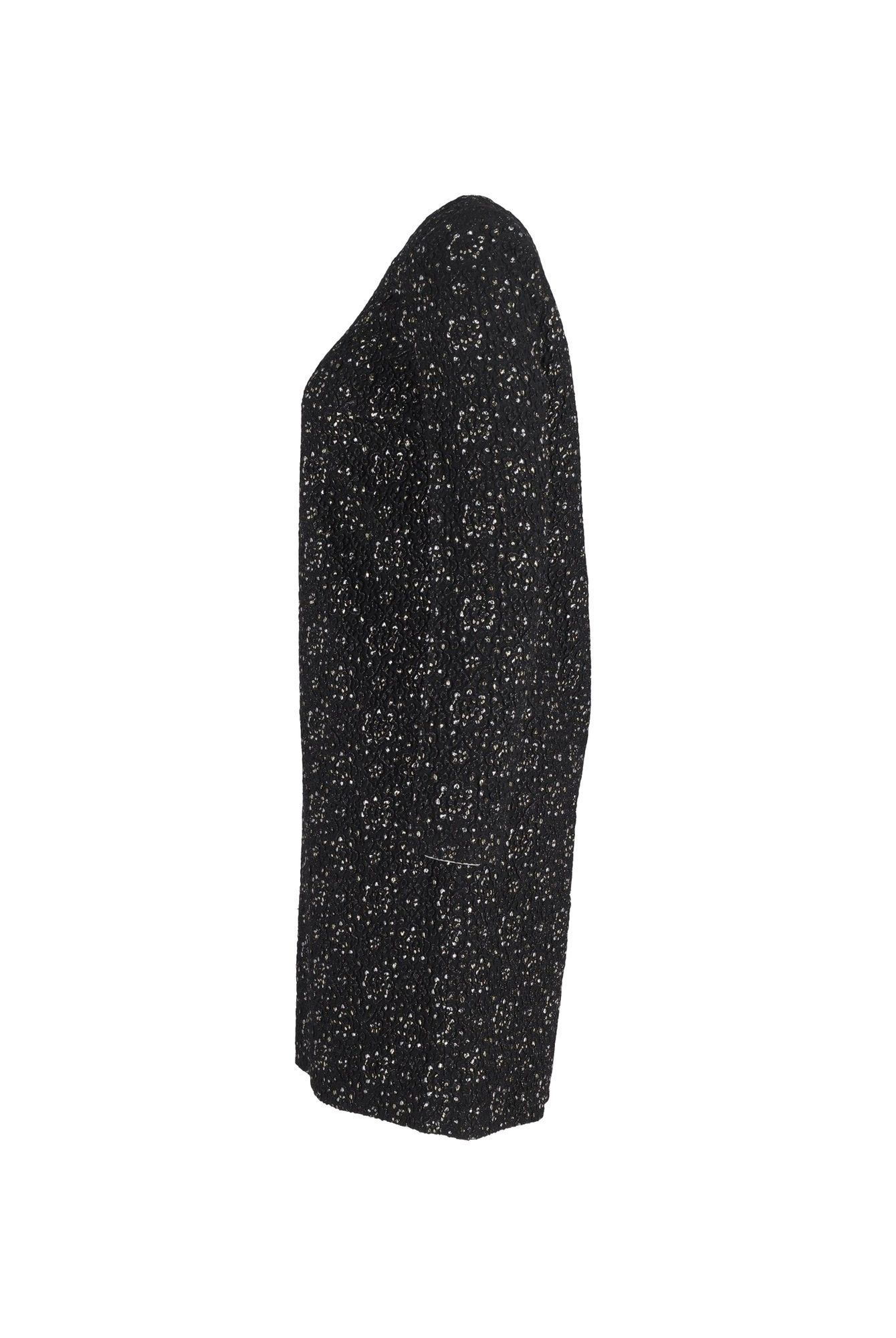 ESCADA Preloved Dehrea Metallic Jacquard Dress in Black Polyester