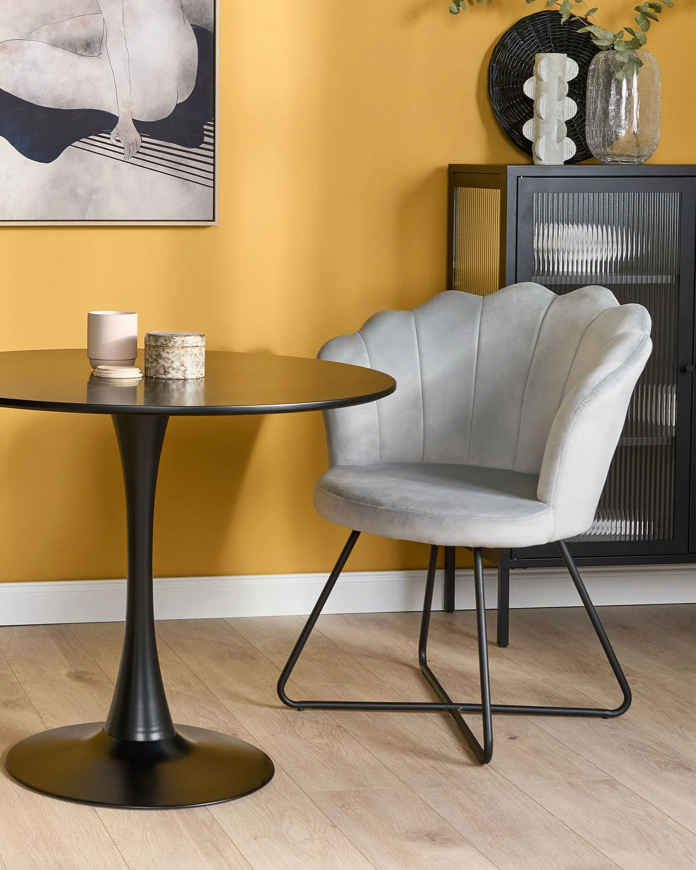 Armchair LOVELOCK Velvet Grey