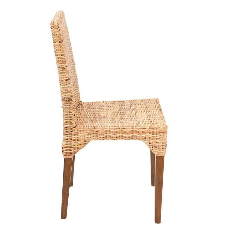 VITOR - Chaise en rotin tressé beige