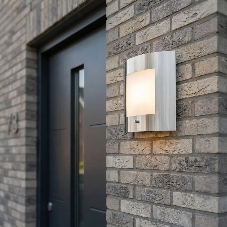 Qazqa wandlamp met daglichtsensor emmerald zilverkleurig e27