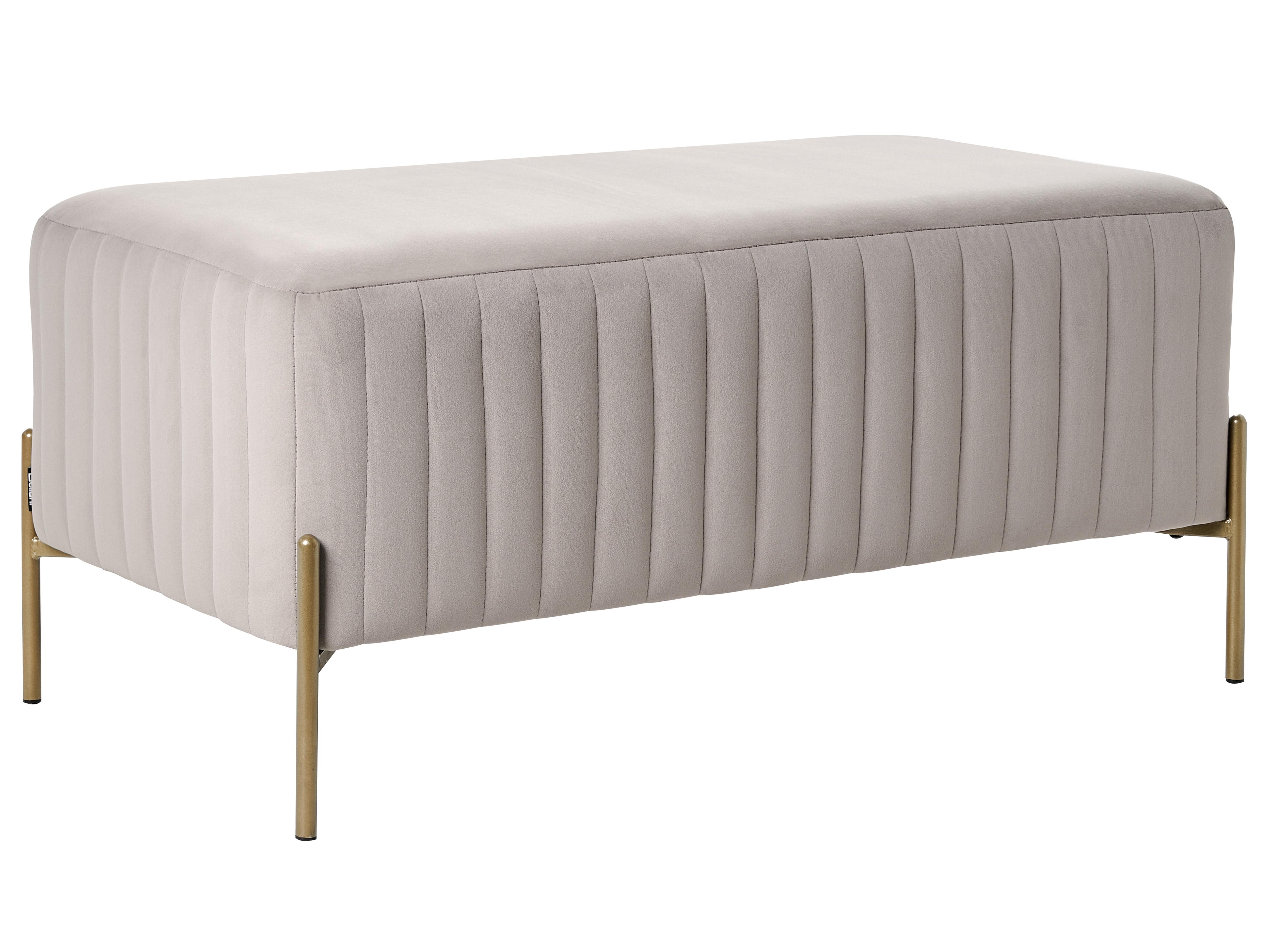 Footstool UTAH Velvet Taupe