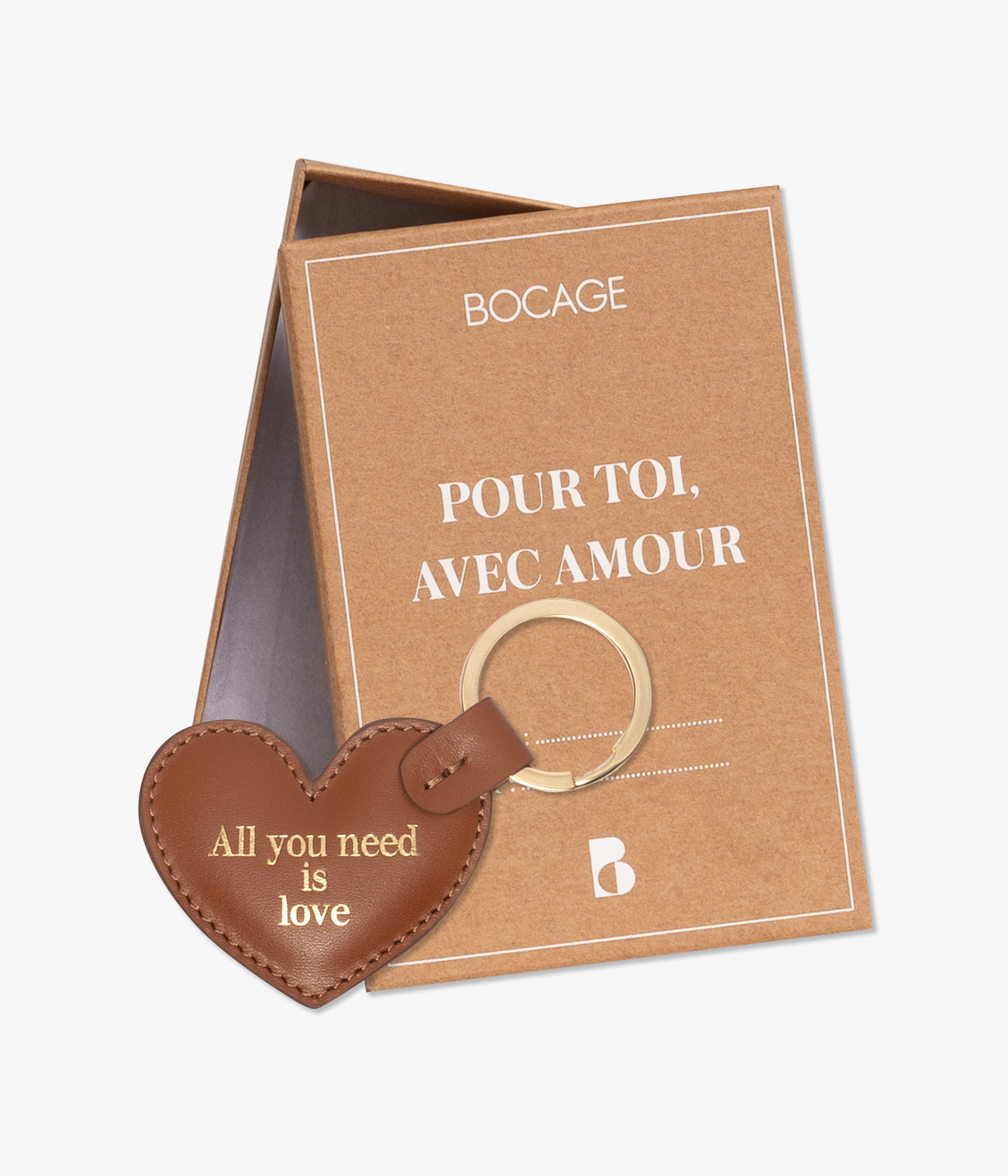 Porte-clés Love cognac