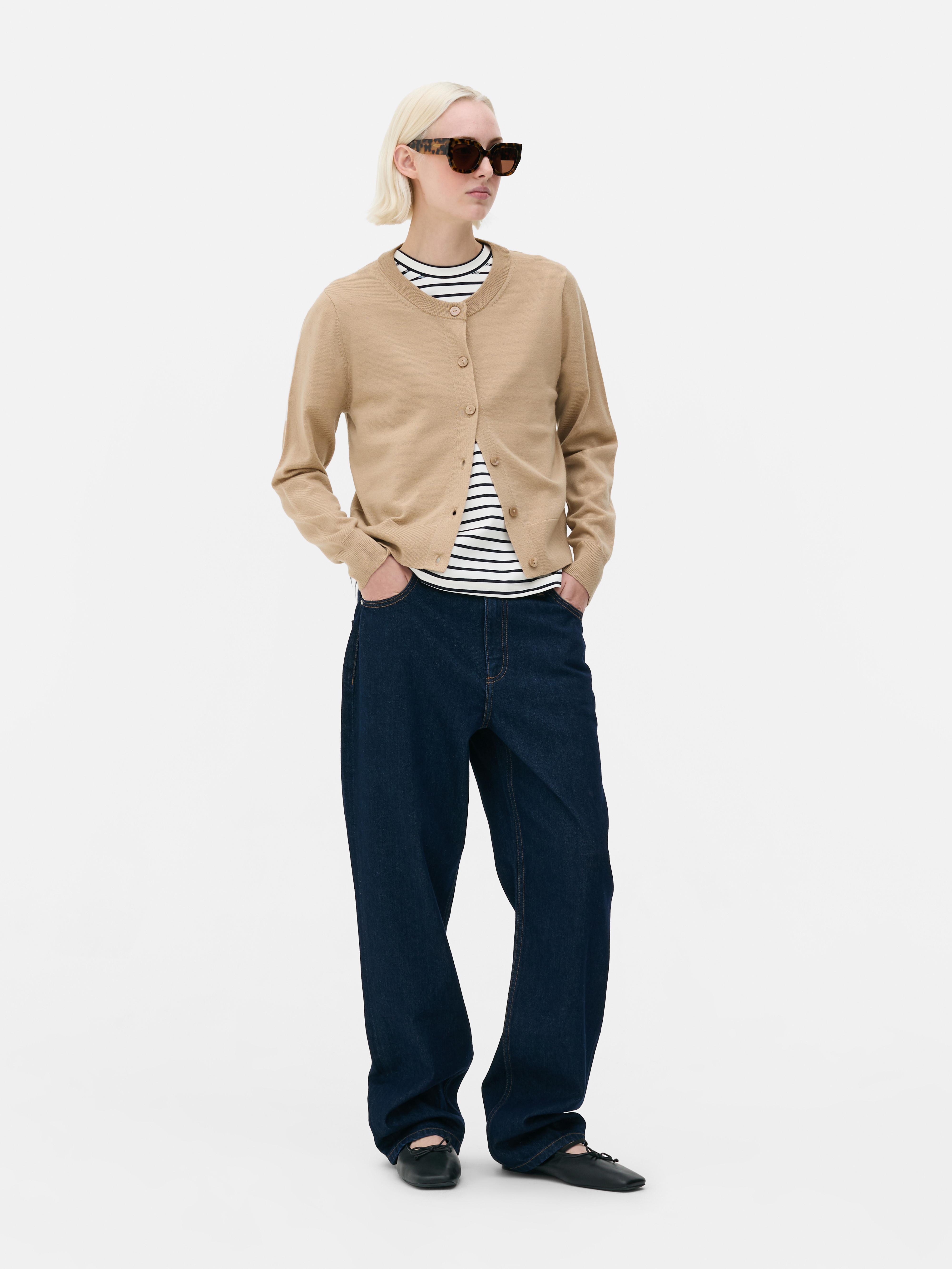 The Edit Pure Merino Wool Cardigan