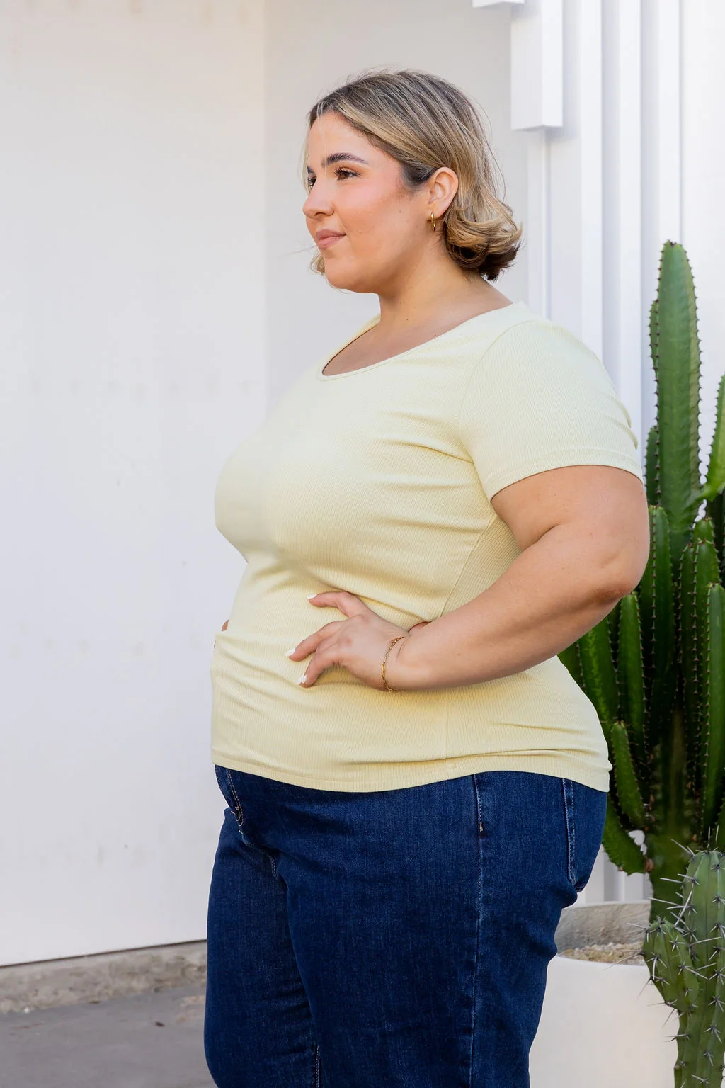 Billi Rib Tee in Pistachio