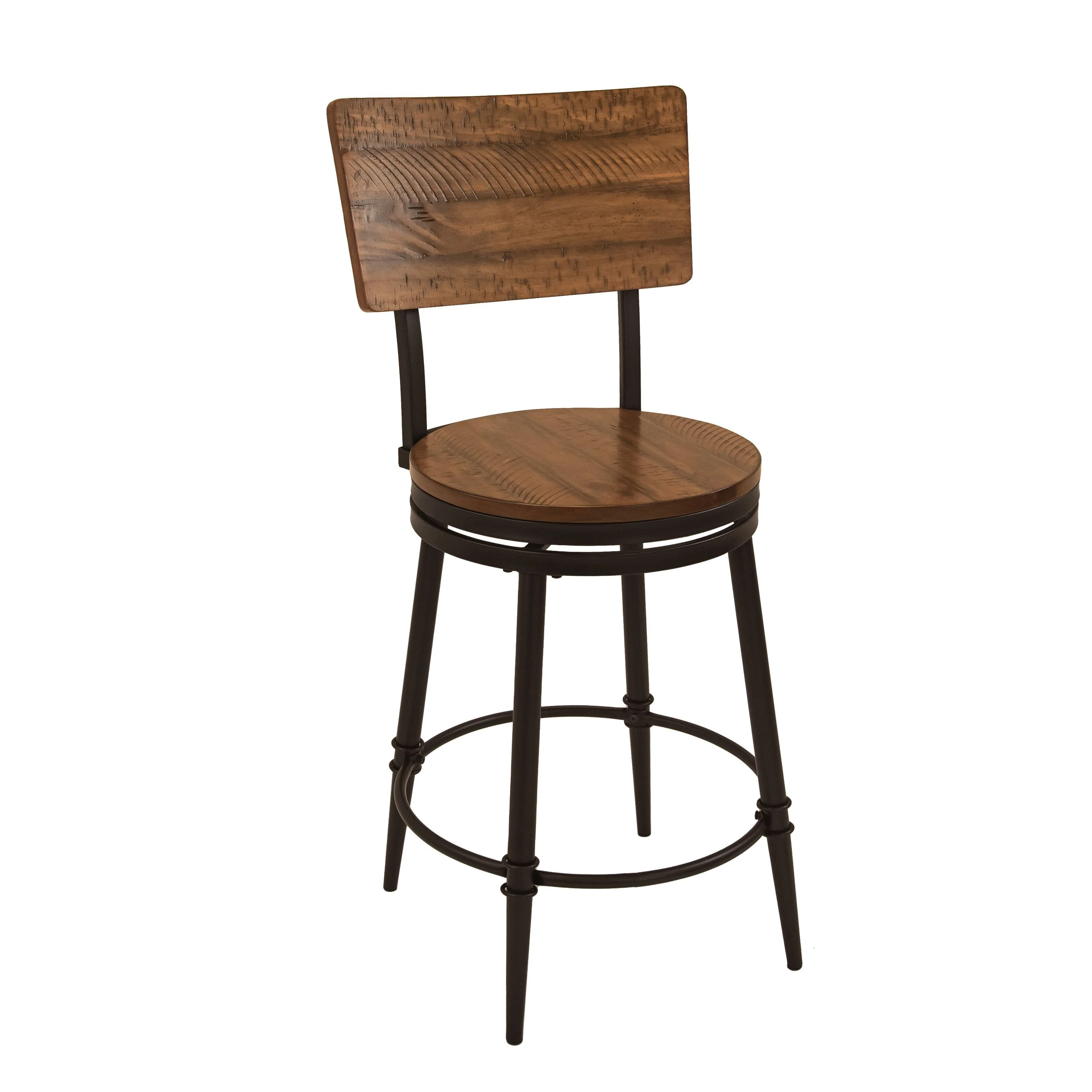 HomePop Walter Swivel Backed Counter Stool