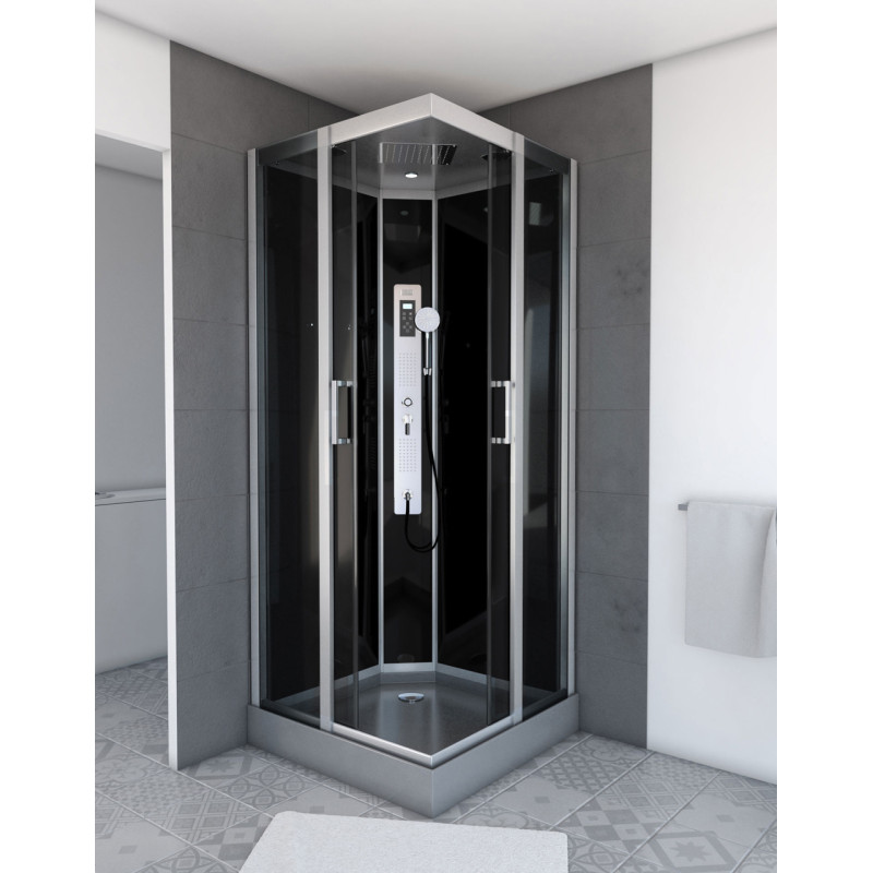 Cabine de douche Premium II carrée 90 x 90 x 215 cm AURLANE