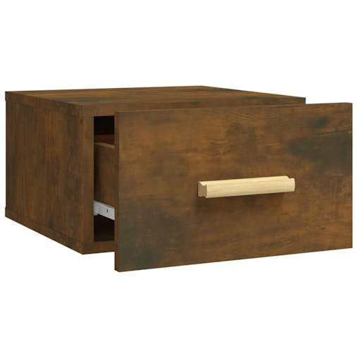 NNEVL Wall-mounted Bedside Cabinets 2 pcs Smoked Oak 35x35x20 cm