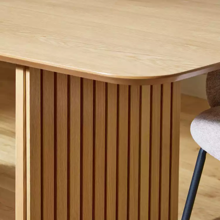 Habitat Crishel Oak Veneer 10 Seater Dining Table - Oak