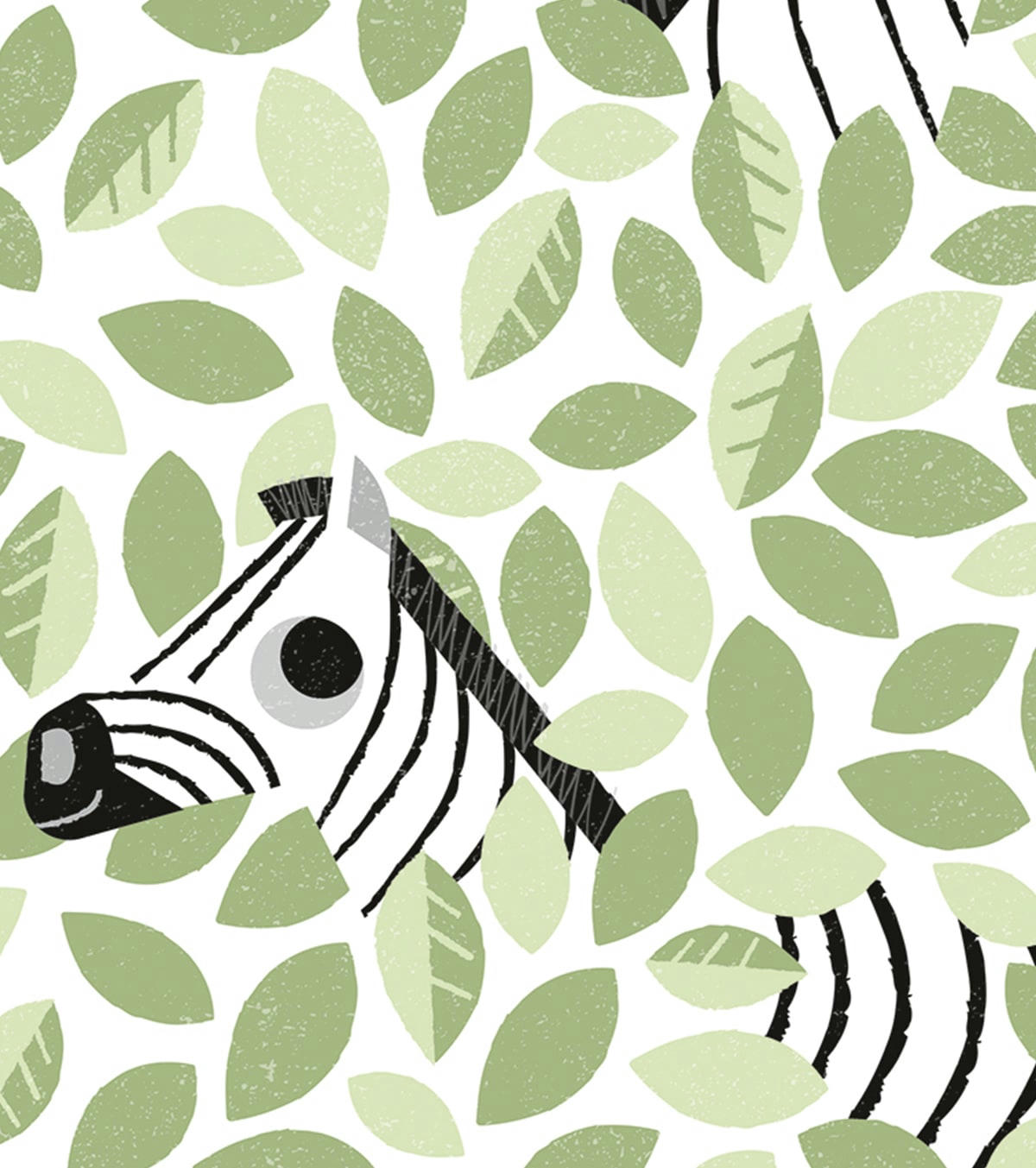 HIDE & SIDE - Affiche moderne zebre en Papier Vert