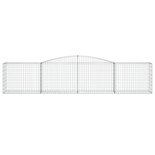 NNEVL Arched Gabion Baskets 3 pcs 400x50x80/100 cm Galvanised Iron