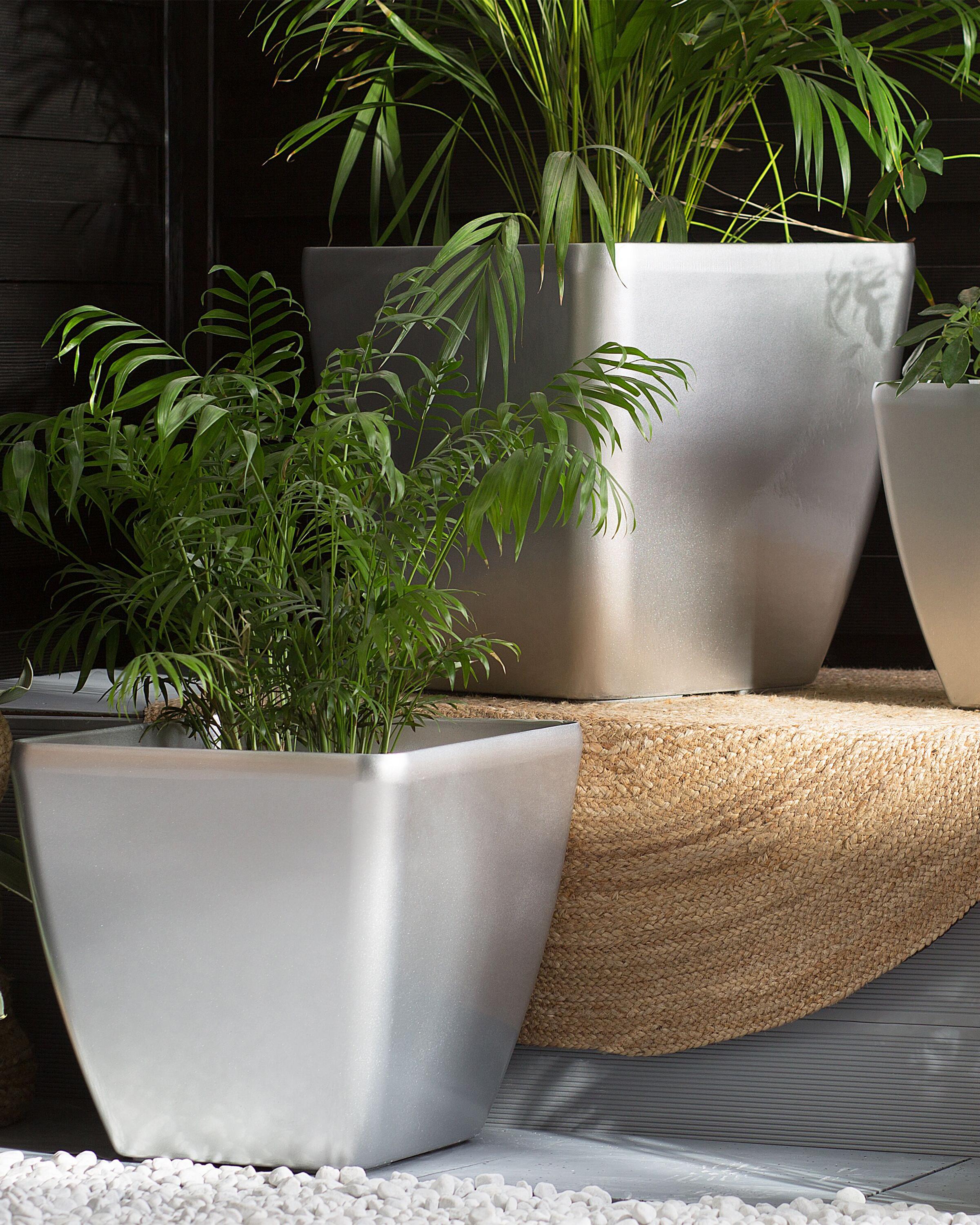 Plant Pot ASTRAS 42 cm Silver