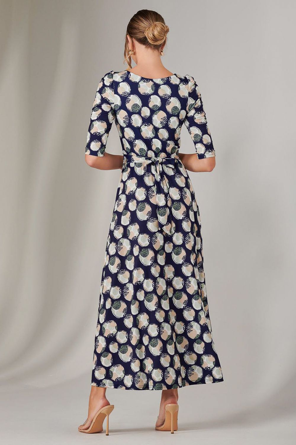 Jolie Moi Enya 3/4 Sleeve Jersey Midaxi Dress