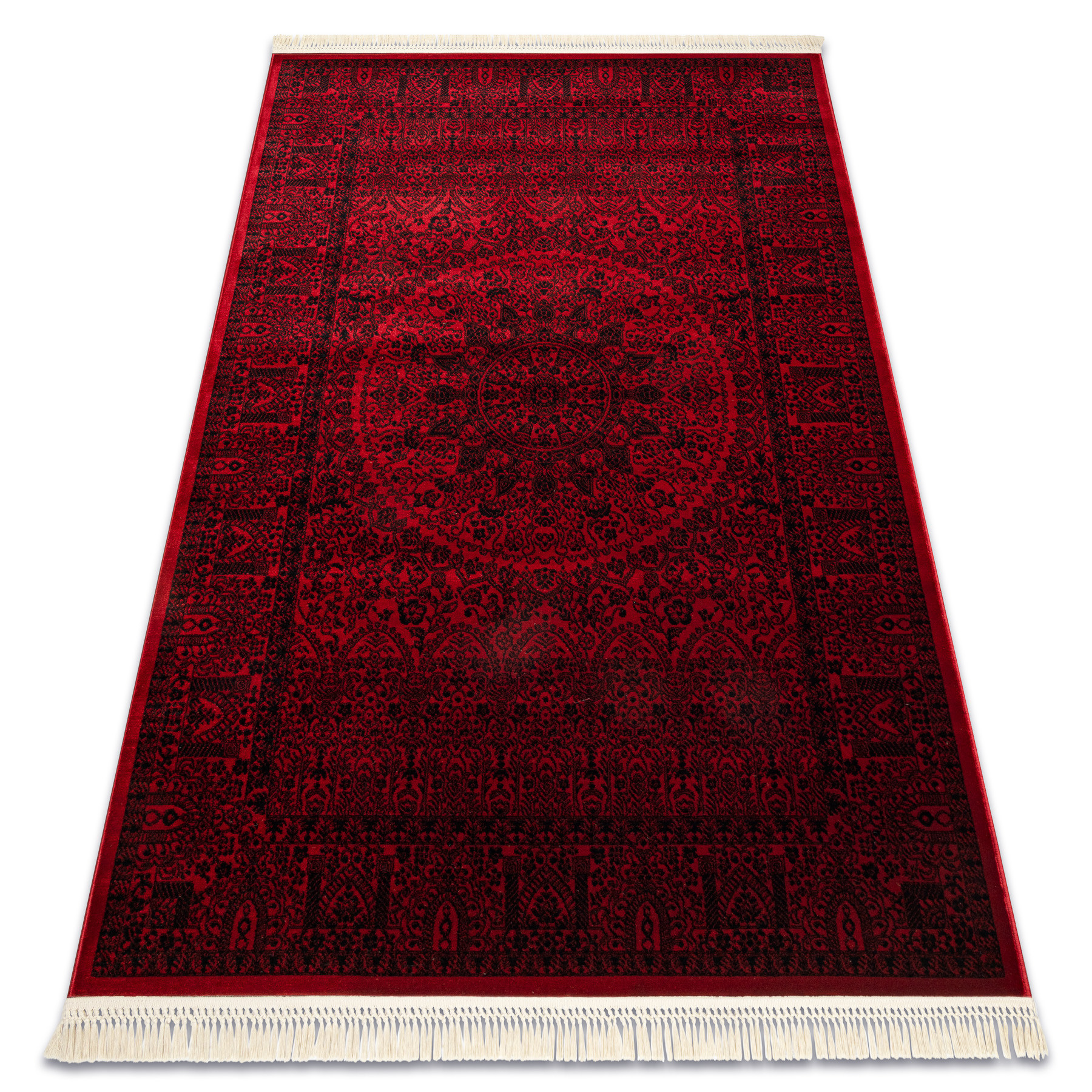 Dywan ORIENT 6039 bordo / czarny Ramka, rozeta, orientalny, z 100x200 cm